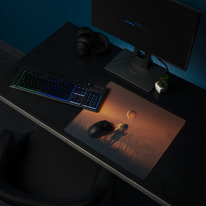 Gaming Mouse Pad Orange Sunset Copper Gradient Style For Desk Setup Esports Mood
