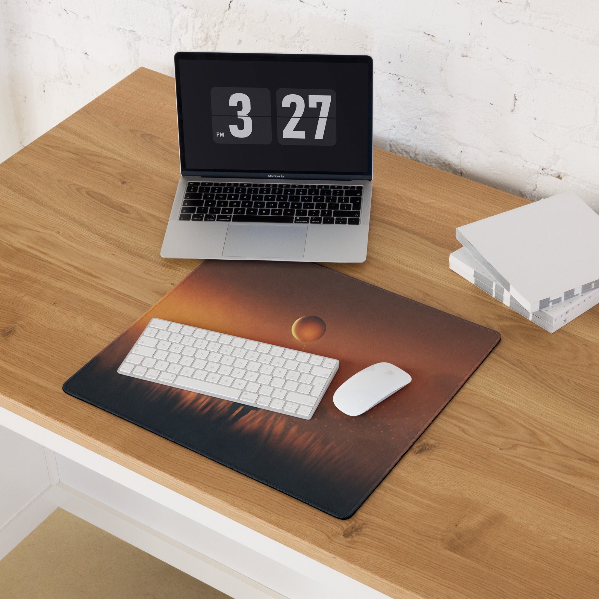 Gaming Mouse Pad Orange Sunset Copper Gradient Style For Desk Setup Esports Mood
