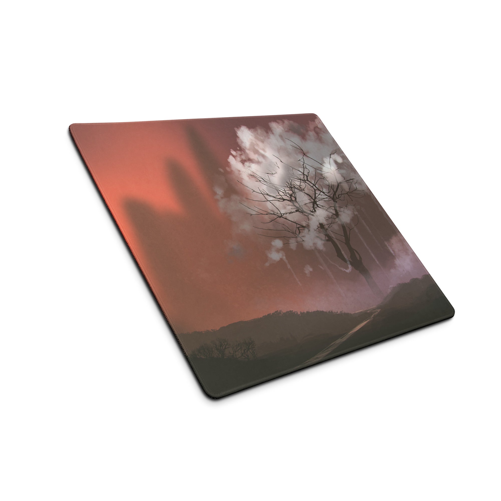 Gamer Mouse Pad Red Orange Sky Large Desk Mat For Gaming Setup Landscape Photography