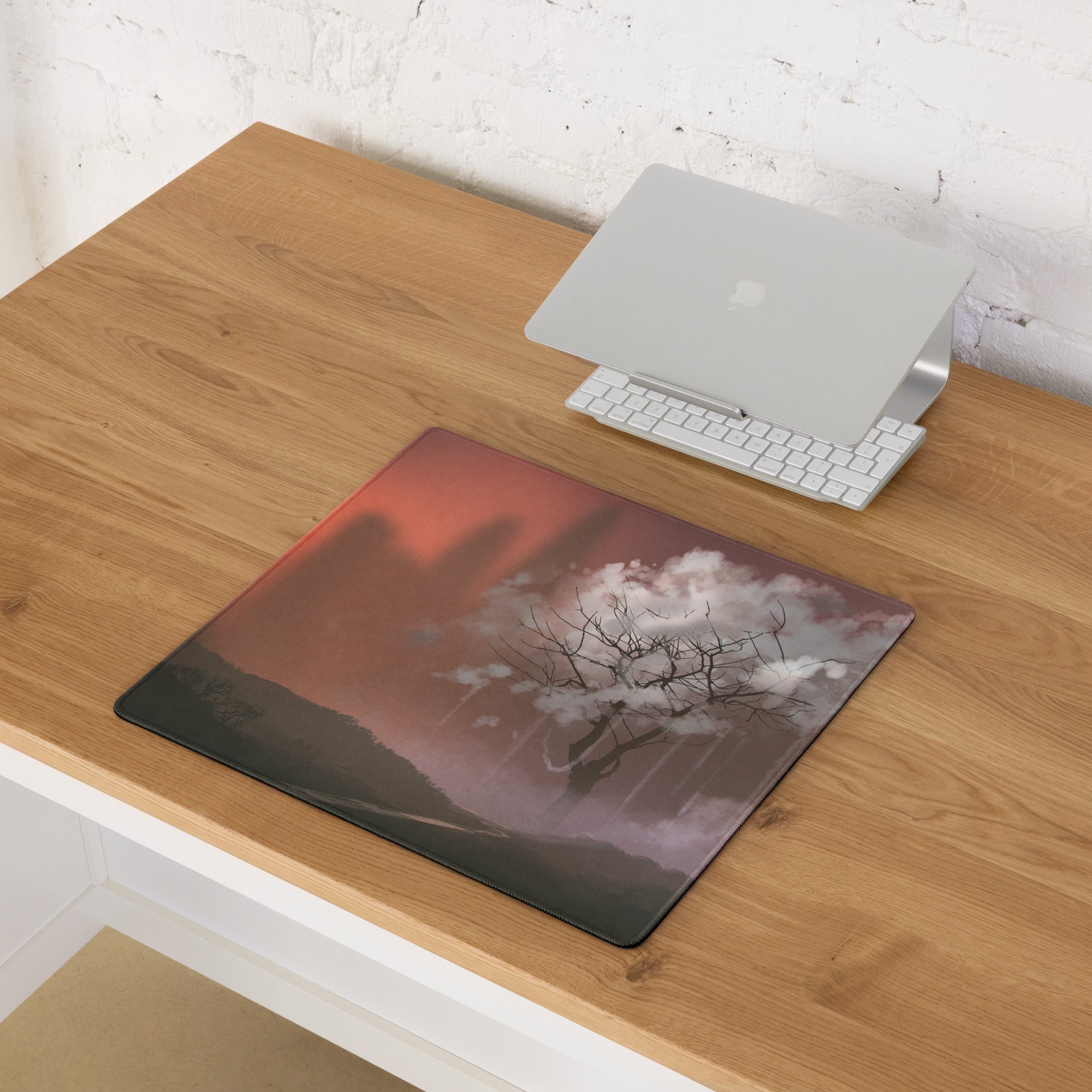 Gamer Mouse Pad Red Orange Sky Large Desk Mat For Gaming Setup Landscape Photography