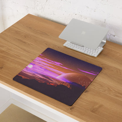 Purple Pink Galaxy Gaming Mouse Pad Large Non Slip Desk Mat For Gaming Setup Futuristic Space Digital Art
