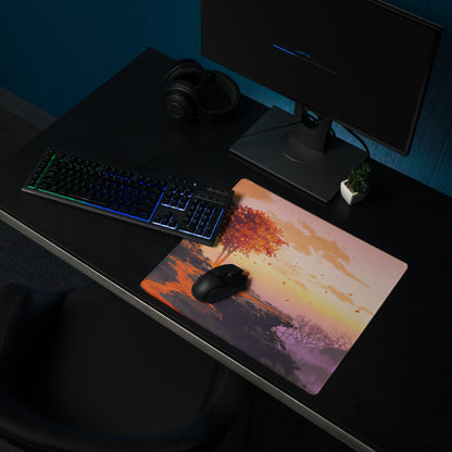 Gaming Mouse Pad Large Sunset Landscape In Orange Pink Purple For Desk Setup Modern Gradient Art
