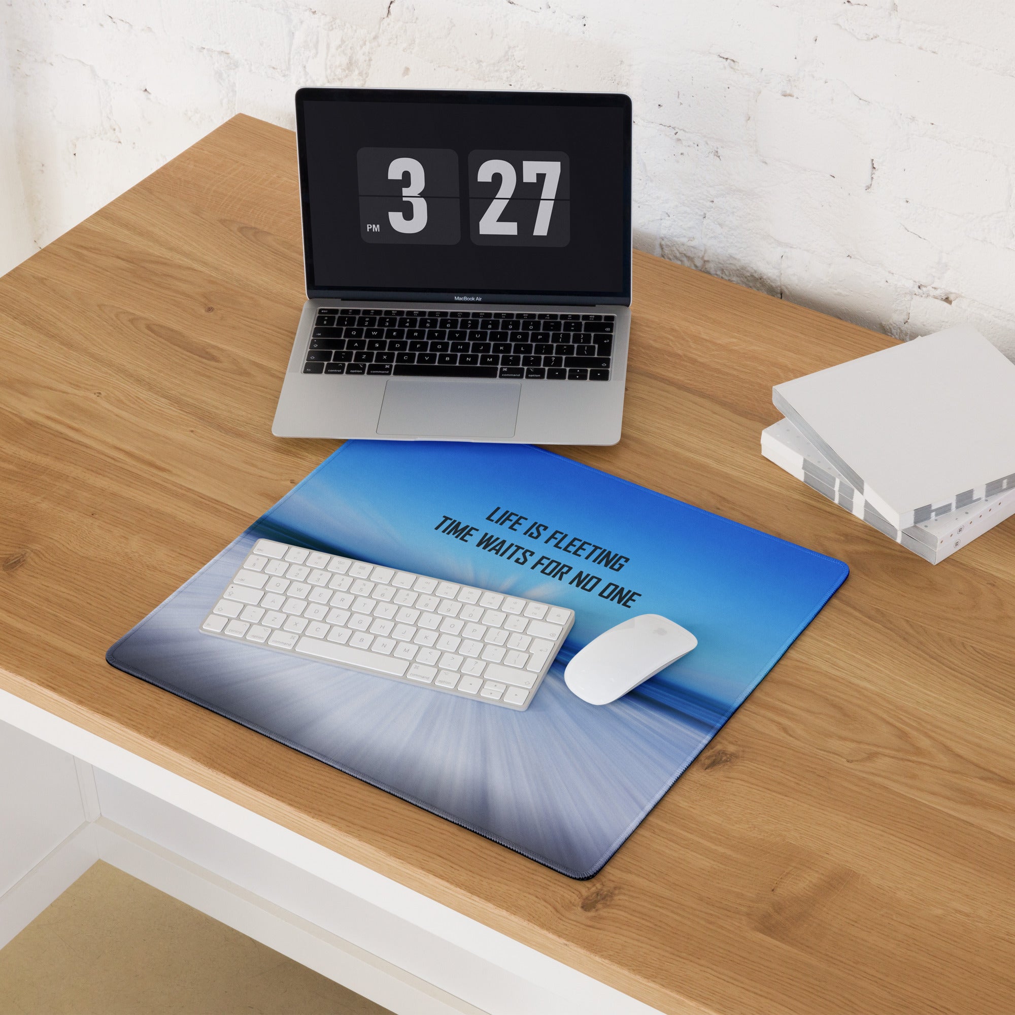 Motivational Mouse Pad Blue Gradient Desk Office Modern Bold Typography Inspiring Contemporary Home Office Digital Print