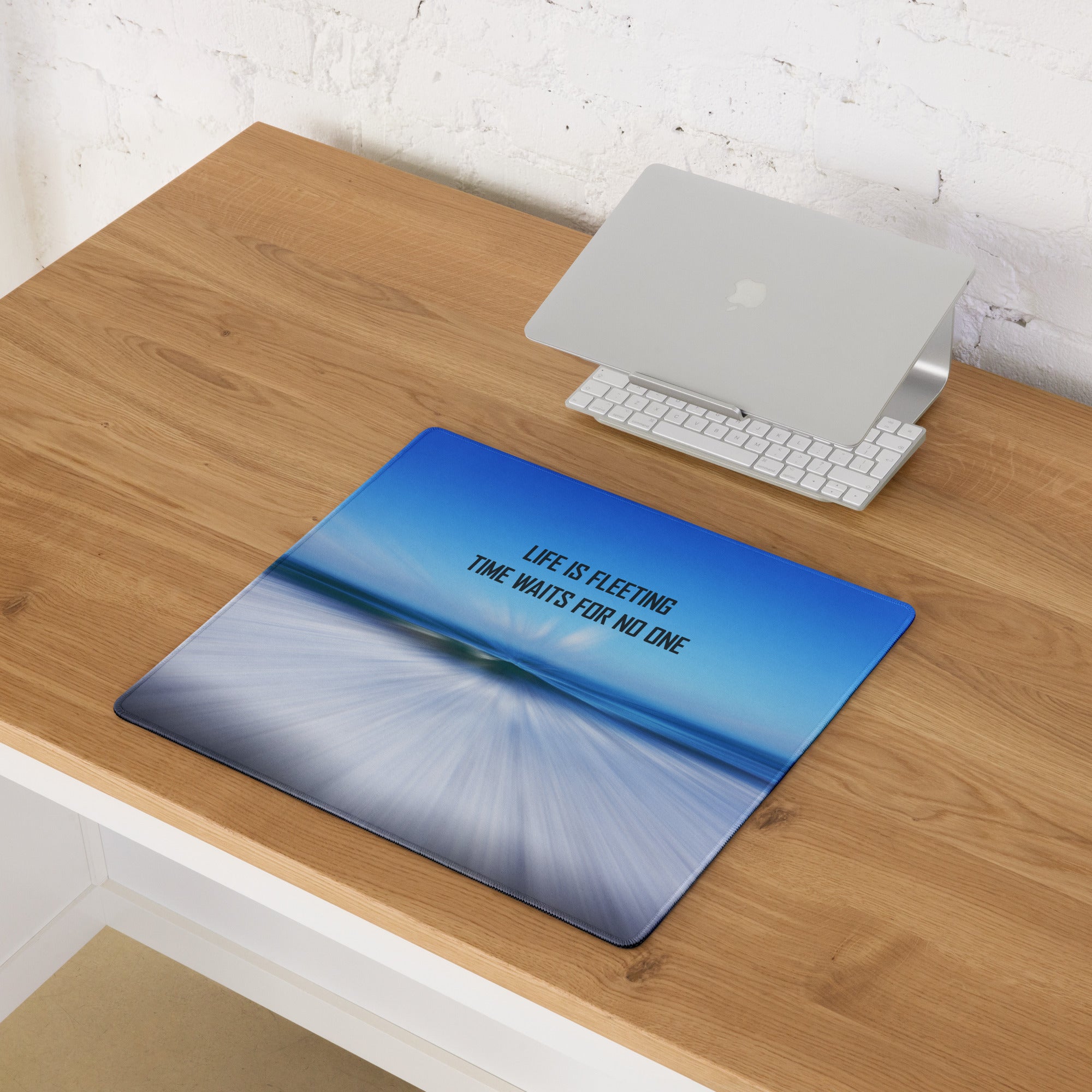 Motivational Mouse Pad Blue Gradient Desk Office Modern Bold Typography Inspiring Contemporary Home Office Digital Print