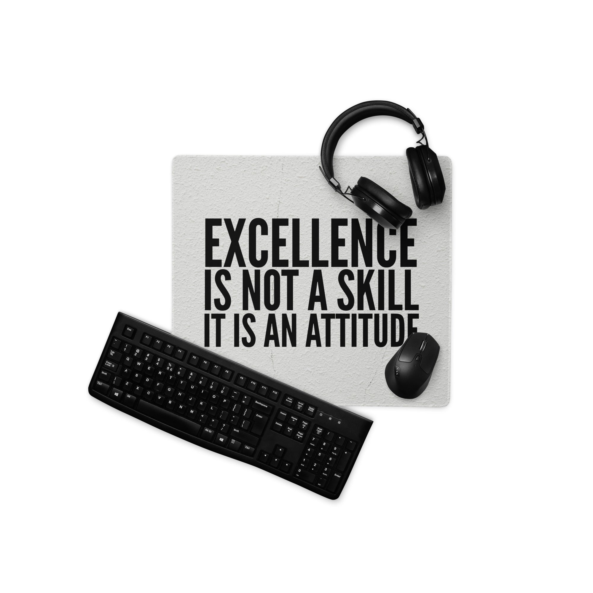 Black On White Motivational Mouse Pad For Desk Office Setup Minimal Typography Art Print On Fabric Non Slip