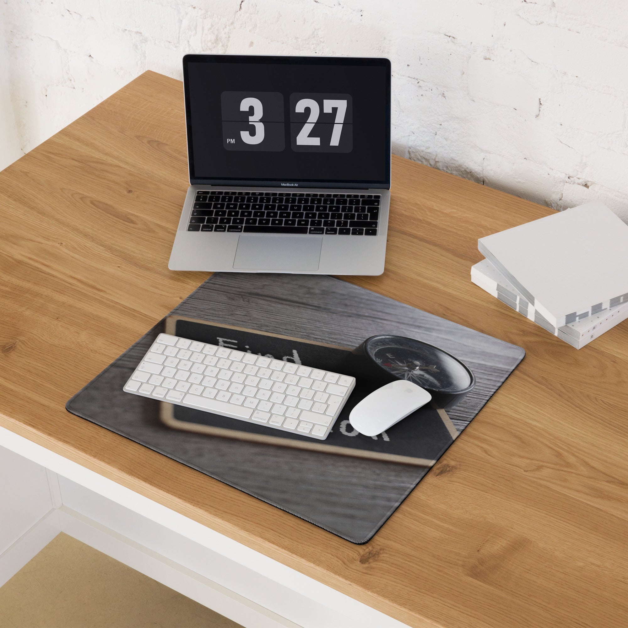 Motivational Chalkboard Mouse Pad Black White Text For Desk Office Inspiring Focus Minimalist Desk Mat Typography