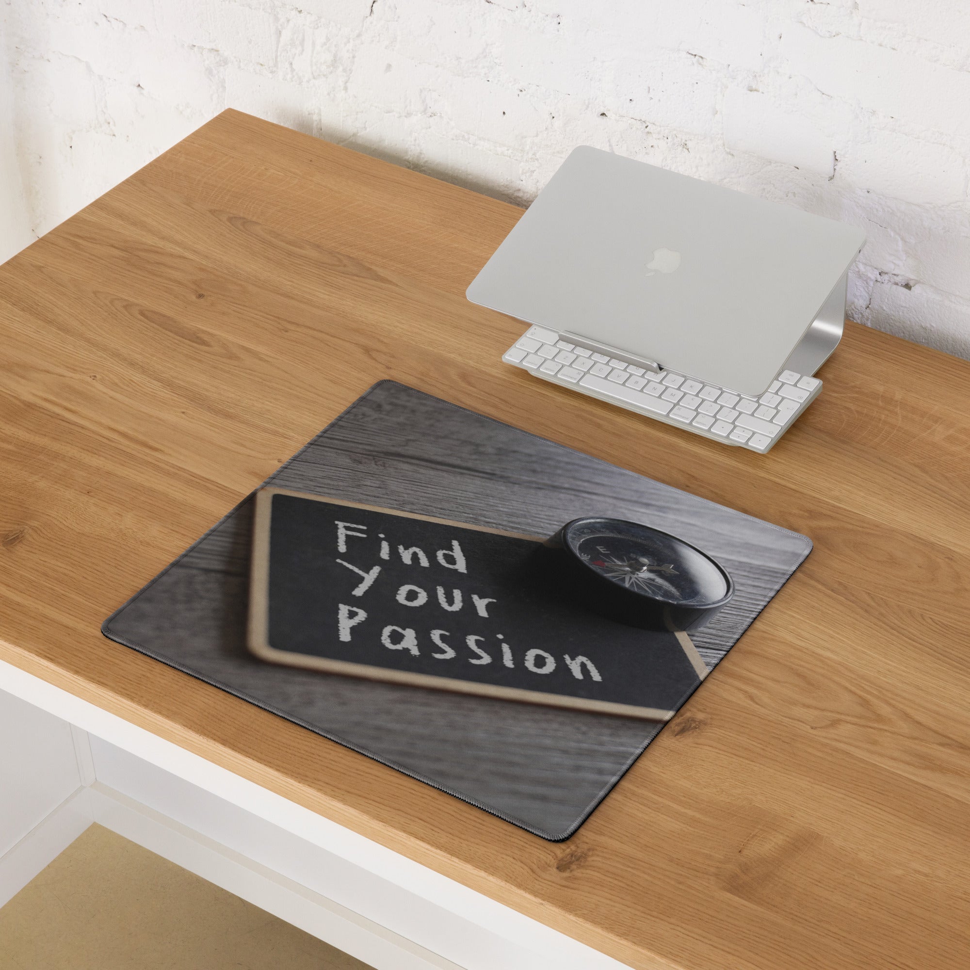 Motivational Chalkboard Mouse Pad Black White Text For Desk Office Inspiring Focus Minimalist Desk Mat Typography