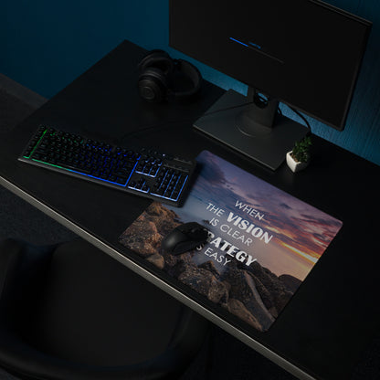 Motivational Gaming Mouse Pad Large Size With Sunset Purple Blue Colors For Desk Esports Non Slip Edge Stitch Mat