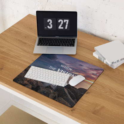 Motivational Gaming Mouse Pad Large Size With Sunset Purple Blue Colors For Desk Esports Non Slip Edge Stitch Mat