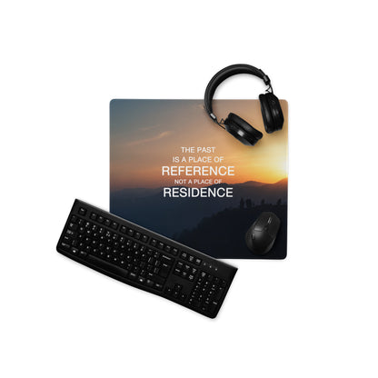 Sunset Gradient Mouse Pad For Desk Setup With Blue Orange Tones In Modern Minimalist Style Motivational Quote Print