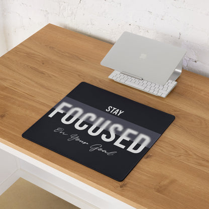 Motivational Mouse Pad Black And White Desk Office Modern Minimalist Focused Productivity Gift For Workspace