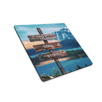 Motivational Quote Mouse Pad Blue Brown Rustic Desk For Home Office And Gaming Non Slip Surface Edge Stitching