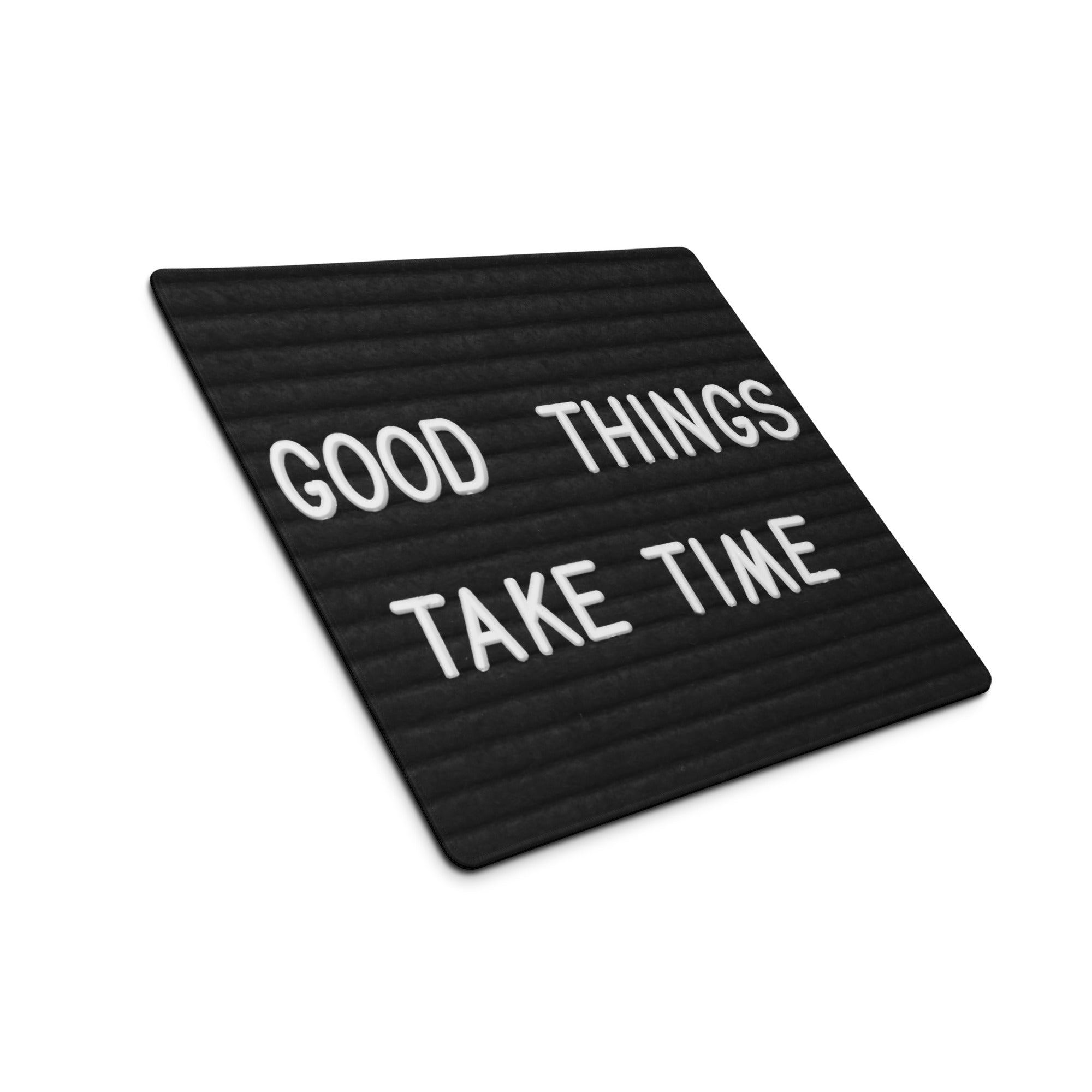 Motivational Black And White Typography Mouse Pad For Desk Office Modern Minimalist Style Large Non Slip Desk Mat
