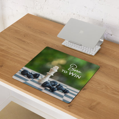 Chess Inspired Motivational Mouse Pad Green Background Desk Mat Office And Home Modern Style
