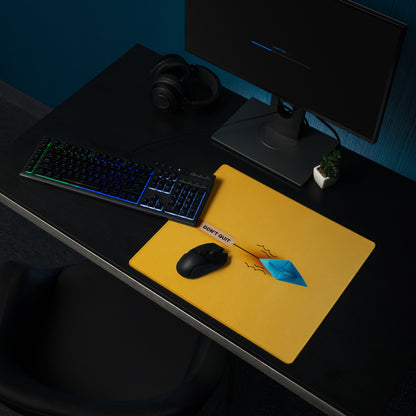 Motivational Mouse Pad Yellow Orange Desk Pad Office Modern Non Slip Large Mouse Pad Printed Blue Origami Boat