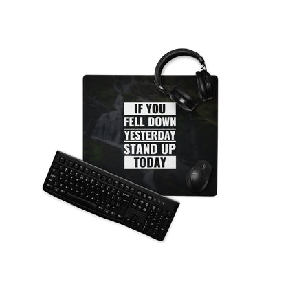 Motivational Quote Black White Desk Mouse Pad For Gaming Setup Modern Typography Inspiring Mood Minimalist