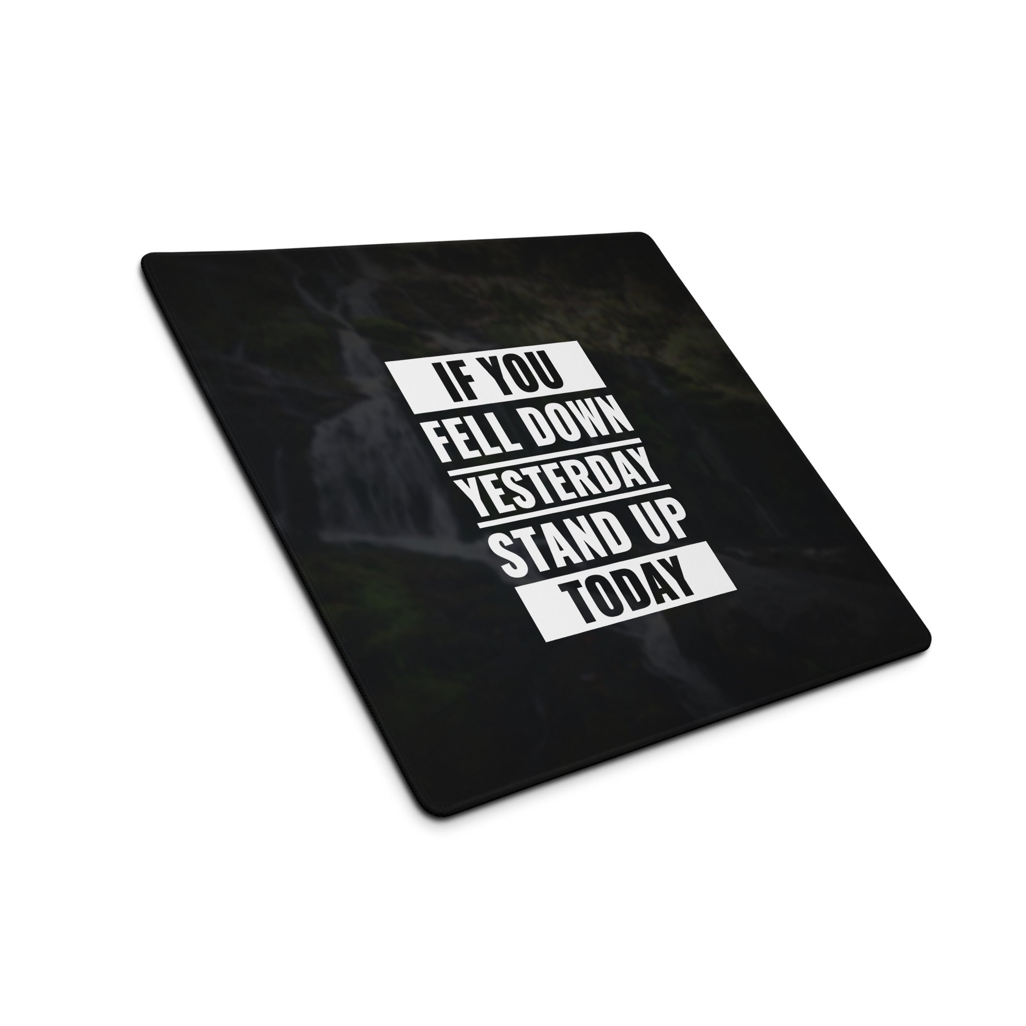 Motivational Quote Black White Desk Mouse Pad For Gaming Setup Modern Typography Inspiring Mood Minimalist