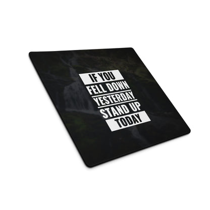 Motivational Quote Black White Desk Mouse Pad For Gaming Setup Modern Typography Inspiring Mood Minimalist