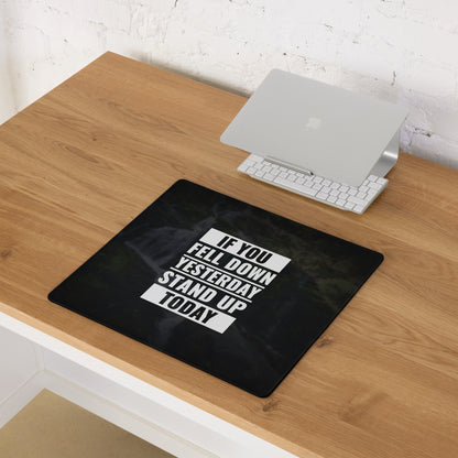 Motivational Quote Black White Desk Mouse Pad For Gaming Setup Modern Typography Inspiring Mood Minimalist