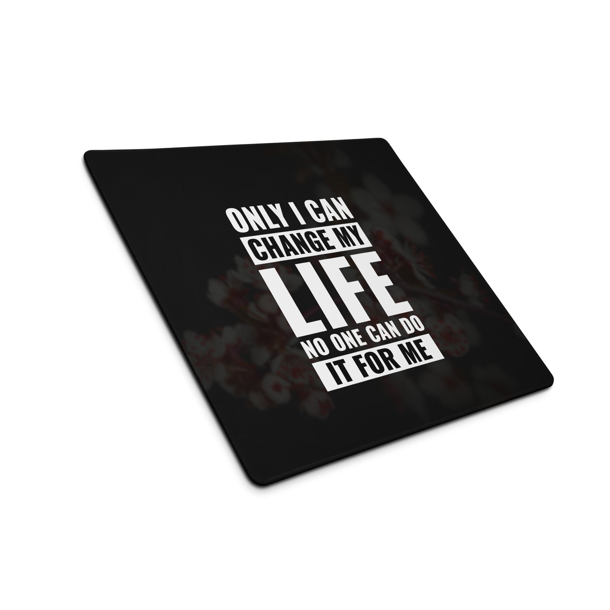 Motivational Quote Mouse Pad Black And White For Desk Office Modern Minimal Typography
