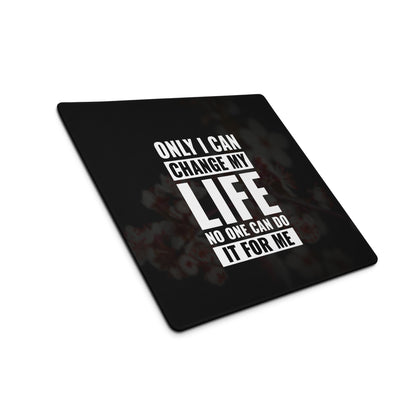 Motivational Quote Mouse Pad Black And White For Desk Office Modern Minimal Typography