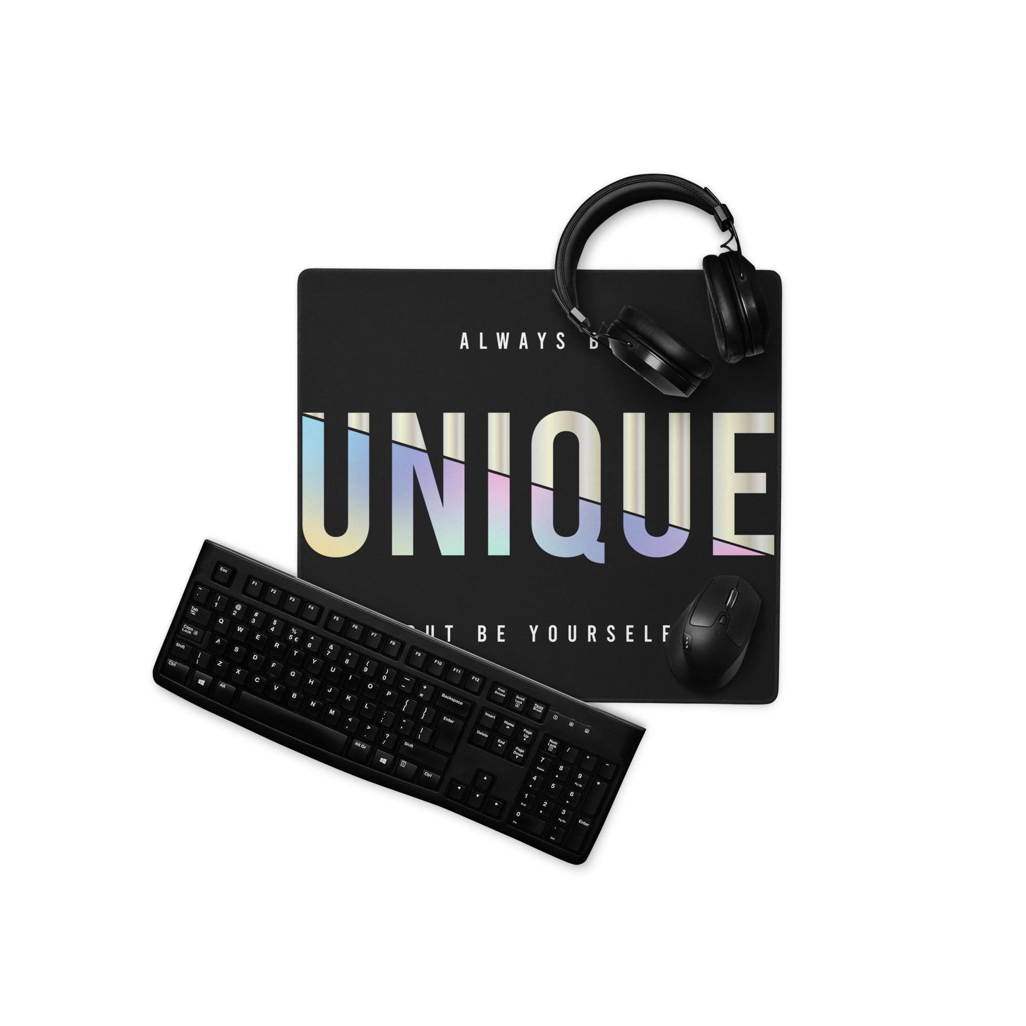 Motivational Mouse Pad Gradient Pastel Colors For Desk Mat And Workspace Modern Minimalist Style