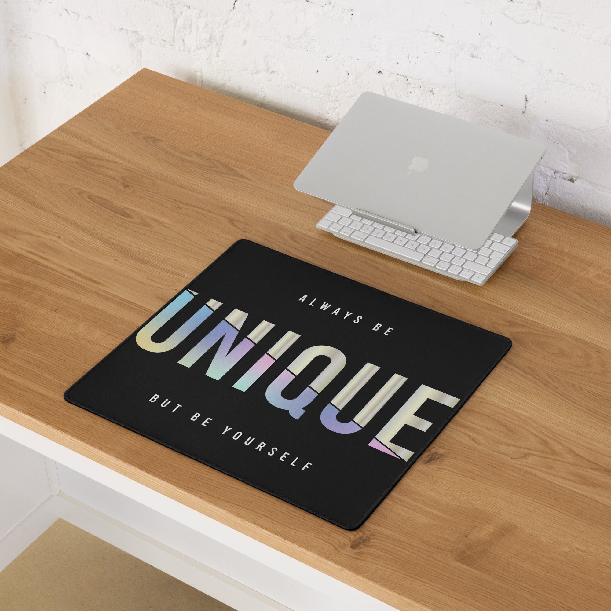Motivational Mouse Pad Gradient Pastel Colors For Desk Mat And Workspace Modern Minimalist Style