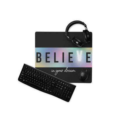 Motivational Rainbow Gradient Mouse Pad For Desk Large Gaming Surface Modern Minimalist Style Inspiring Desk Mat Decor