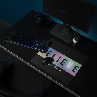 Motivational Rainbow Gradient Mouse Pad For Desk Large Gaming Surface Modern Minimalist Style Inspiring Desk Mat Decor