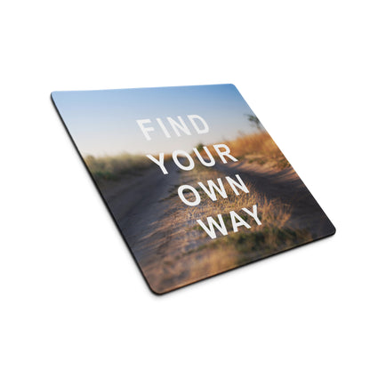 Motivational Mouse Pad Blue Sunset Desert Gradient for Desk Office Setup Modern Typography