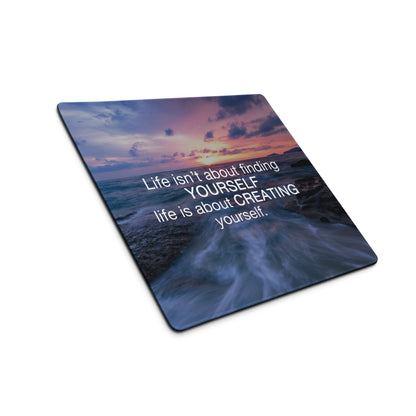 Blue Purple Gradient Motivational Mouse Pad For Gaming Desk Non Slip Surface Inspirational Quote Art For Dota CSGO