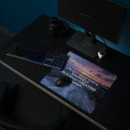 Blue Purple Gradient Motivational Mouse Pad For Gaming Desk Non Slip Surface Inspirational Quote Art For Dota CSGO
