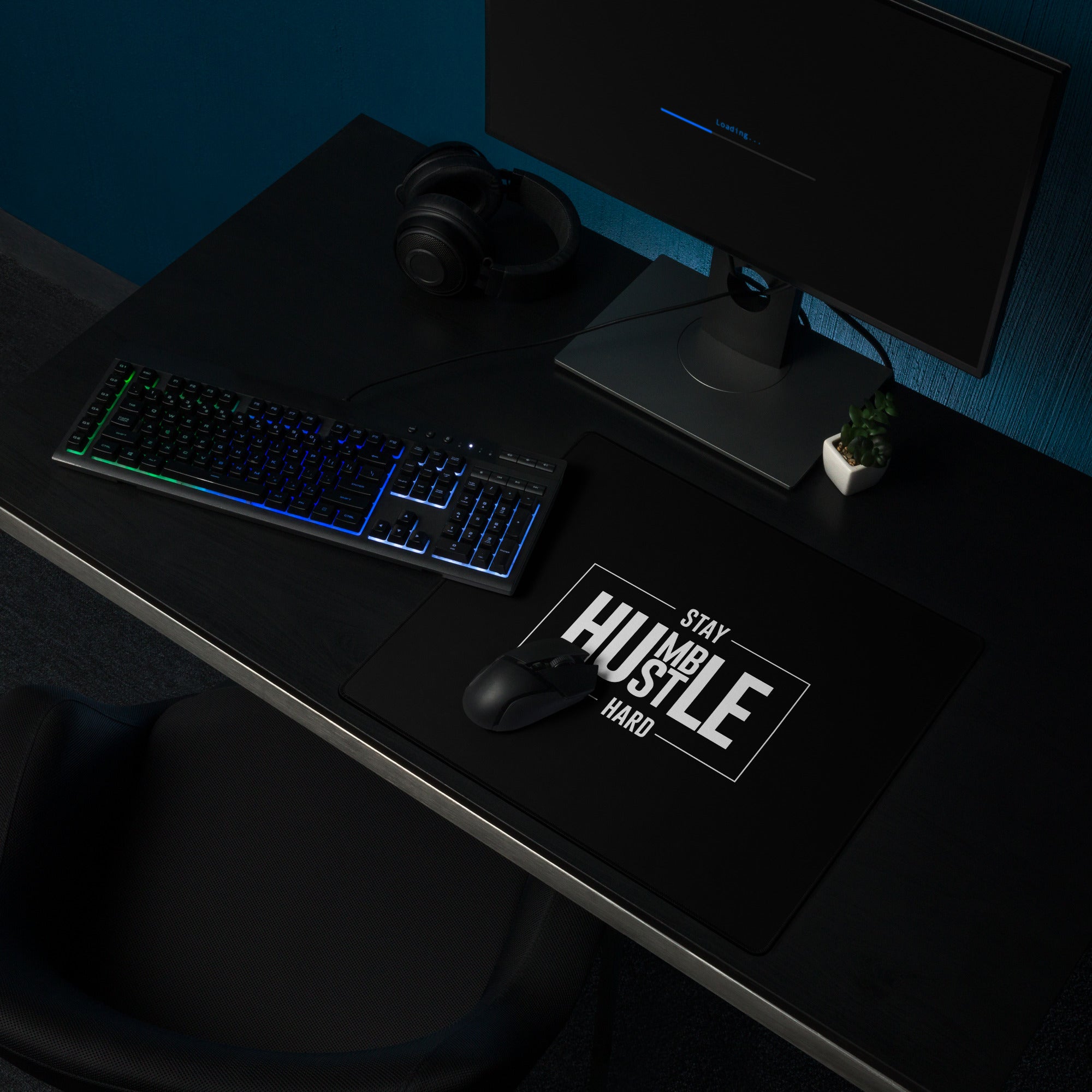 Motivational Black White Mouse Pad For Gaming Desk Bold Typography Style For Inspiring Office Setup
