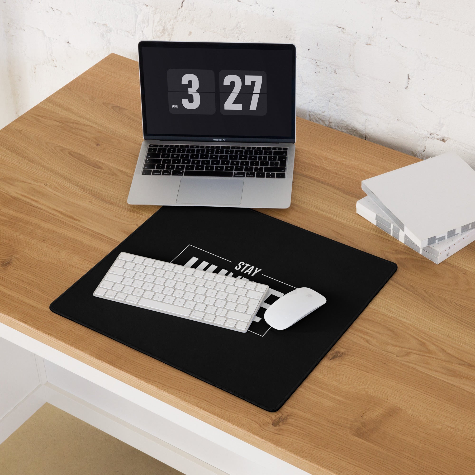 Motivational Black White Mouse Pad For Gaming Desk Bold Typography Style For Inspiring Office Setup