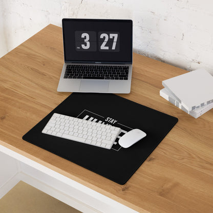 Motivational Black White Mouse Pad For Gaming Desk Bold Typography Style For Inspiring Office Setup