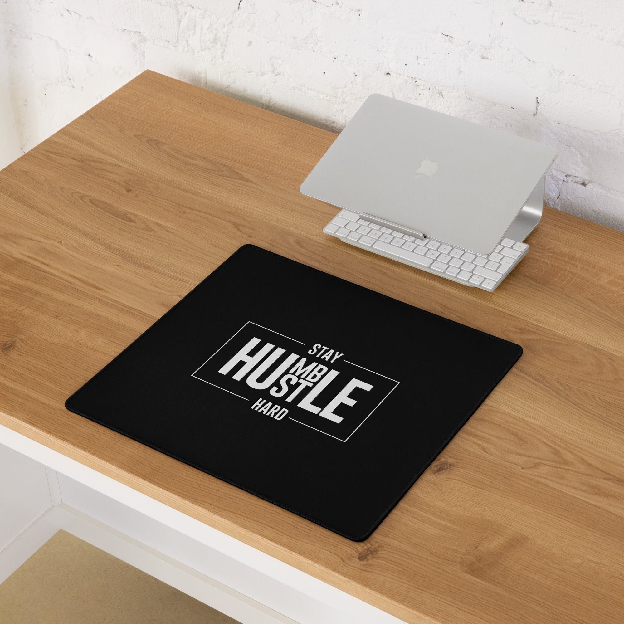 Motivational Black White Mouse Pad For Gaming Desk Bold Typography Style For Inspiring Office Setup