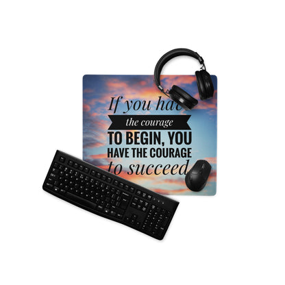 Motivational Mouse Pad Sunset Blue Orange Desk Office Modern Typography Gaming Workspace Large Non Slip Surface