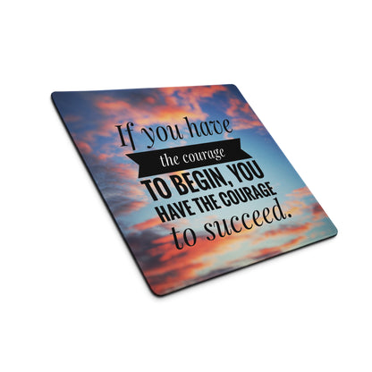Motivational Mouse Pad Sunset Blue Orange Desk Office Modern Typography Gaming Workspace Large Non Slip Surface