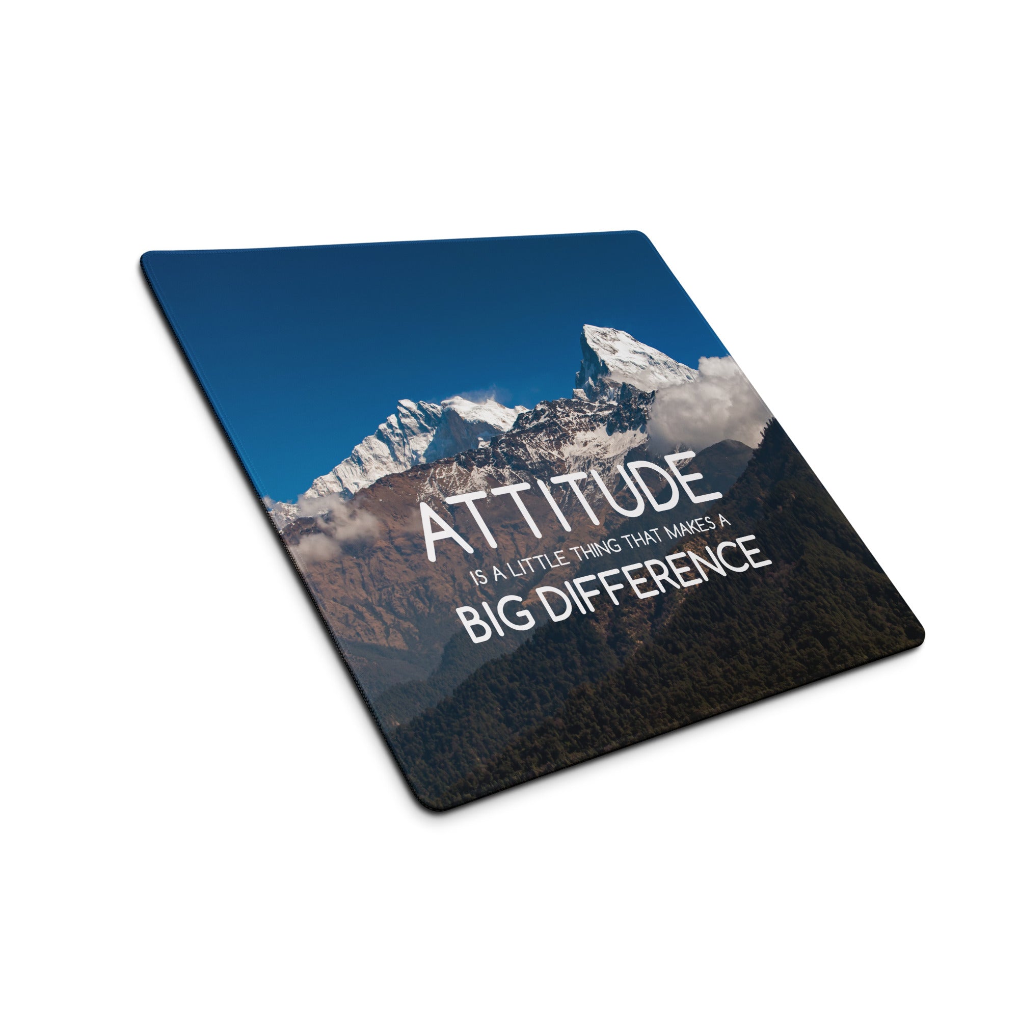 Blue Mountain Motivational Mouse Pad For Desk Large Non Slip Edge Stitching Office Decor Inspirational Quote Art