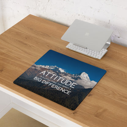 Blue Mountain Motivational Mouse Pad For Desk Large Non Slip Edge Stitching Office Decor Inspirational Quote Art
