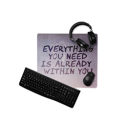 Motivational Quote Purple Mouse Pad For Desk And Home Office Setup Modern Brush Lettering Style Non Slip Surface