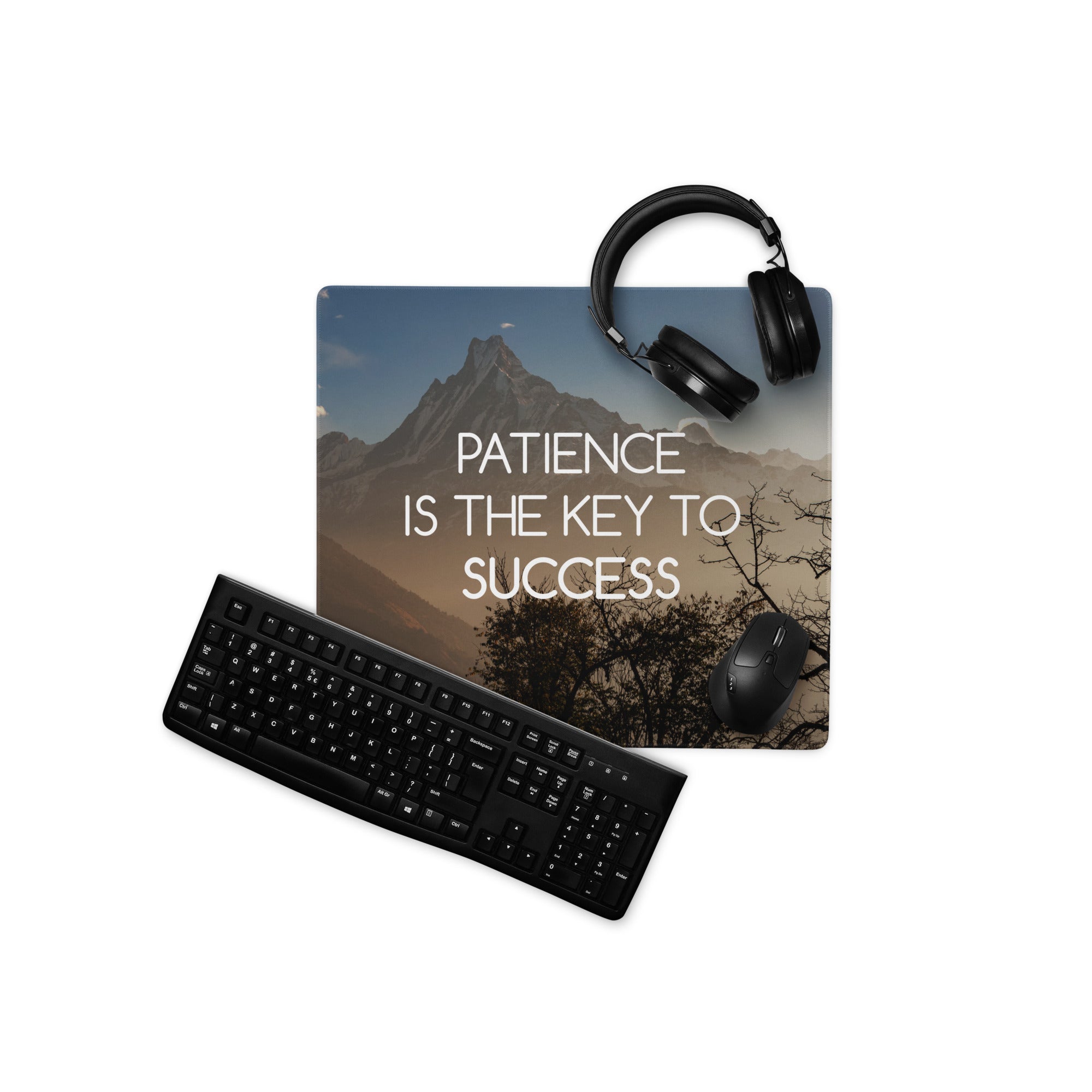 Motivational Landscape Mouse Pad Blue Sunset Tones For Inspiring Desk Setup Nature Photography Style