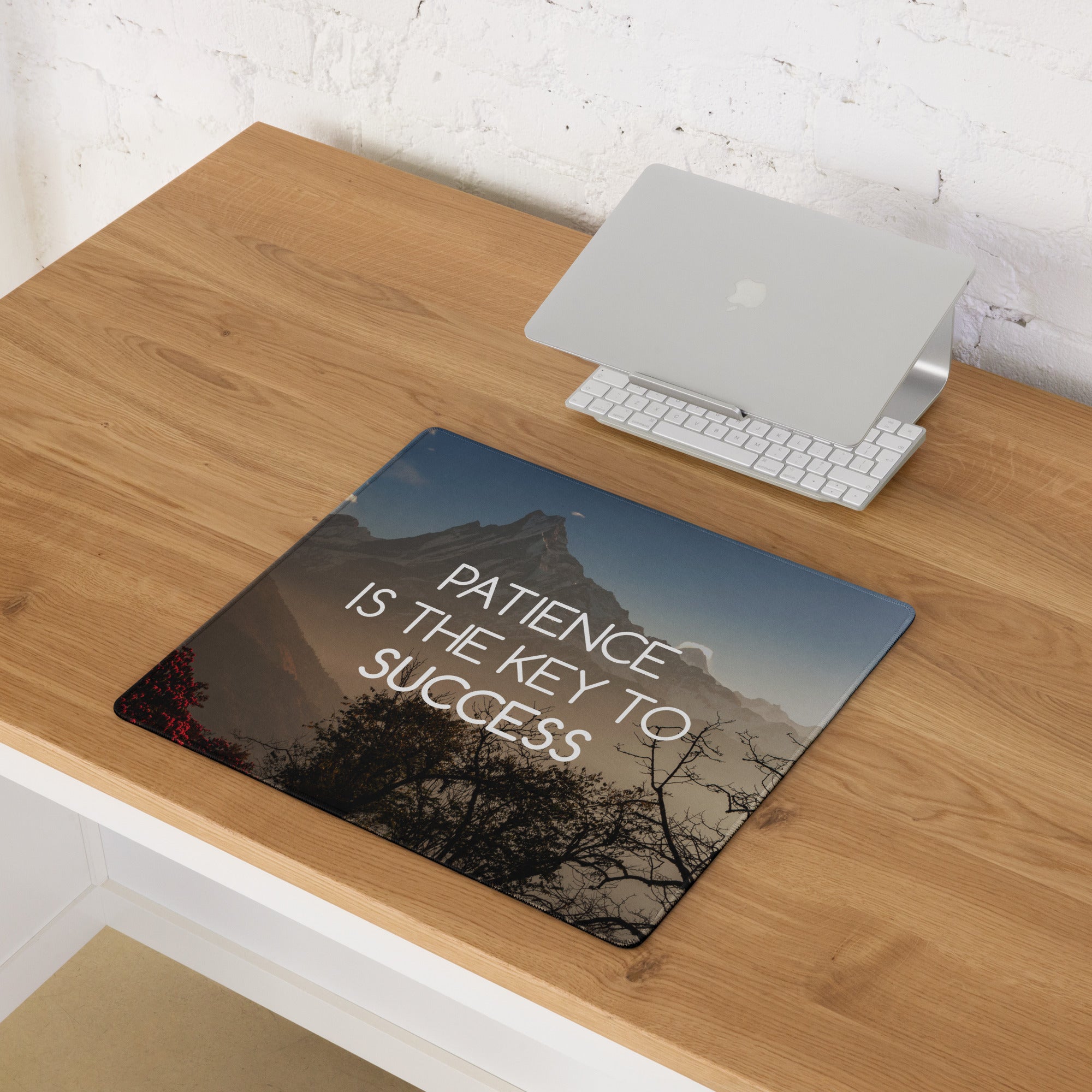 Motivational Landscape Mouse Pad Blue Sunset Tones For Inspiring Desk Setup Nature Photography Style