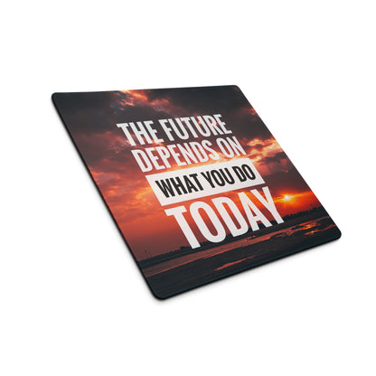 Motivational Mouse Pad Sunset Orange Purple Printed For Gaming Desk Modern Bold Typography Inspiring Quote Desk Mat