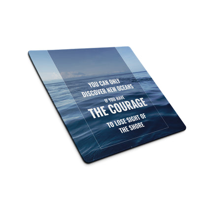 Blue Ocean Motivational Mouse Pad For Desk, Modern Office Decor, Inspirational Desk Accessory, Printed Artwork