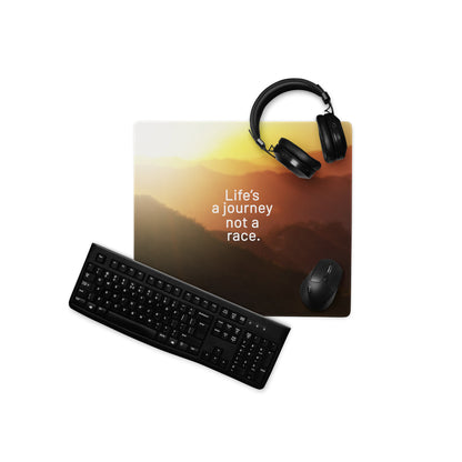 Motivational Gaming Mouse Pad Sunrise Gradient Orange Yellow Modern Desk Setup Inspiring Contemporary Gaming Digital Art