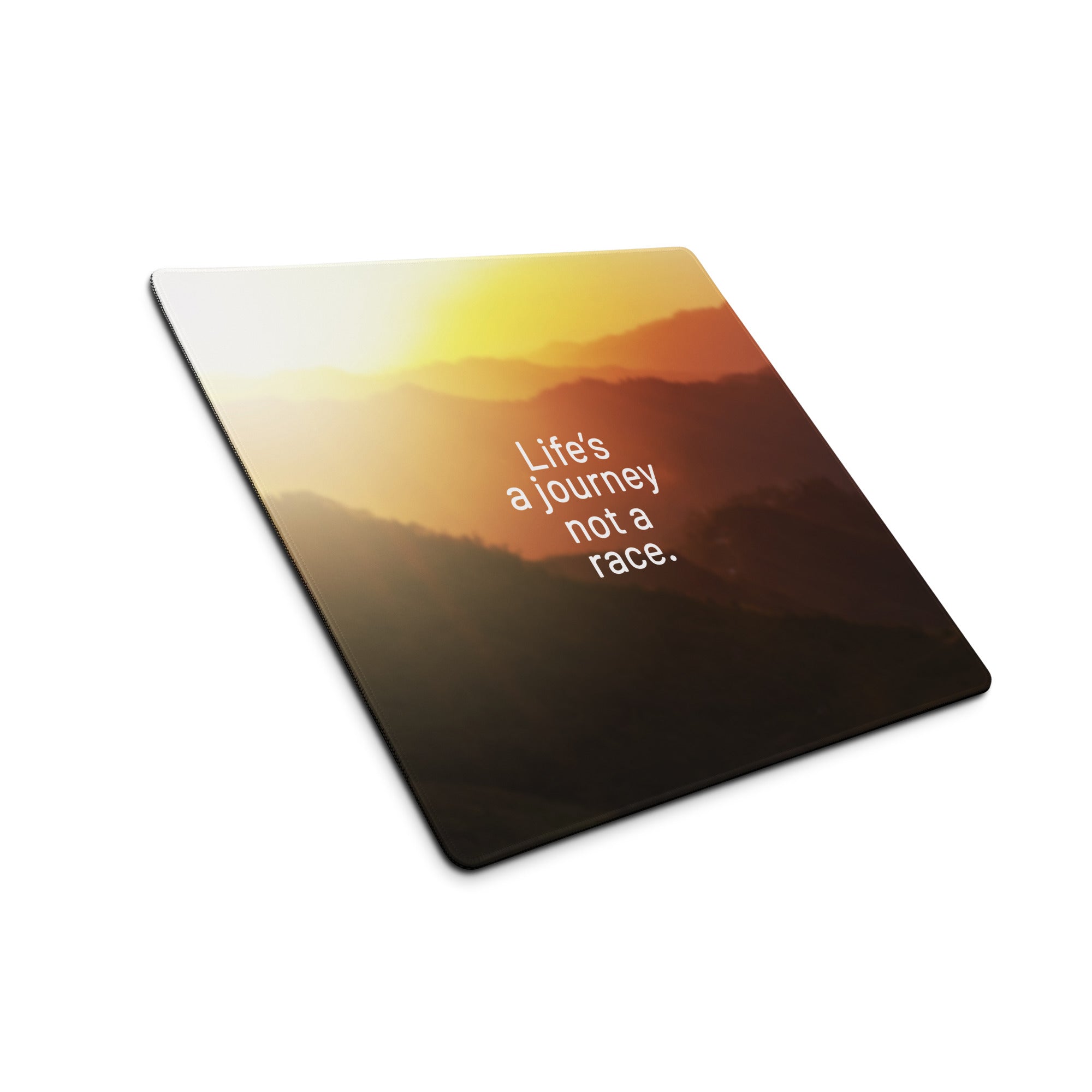 Motivational Gaming Mouse Pad Sunrise Gradient Orange Yellow Modern Desk Setup Inspiring Contemporary Gaming Digital Art