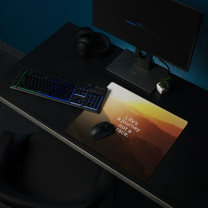 Motivational Gaming Mouse Pad Sunrise Gradient Orange Yellow Modern Desk Setup Inspiring Contemporary Gaming Digital Art