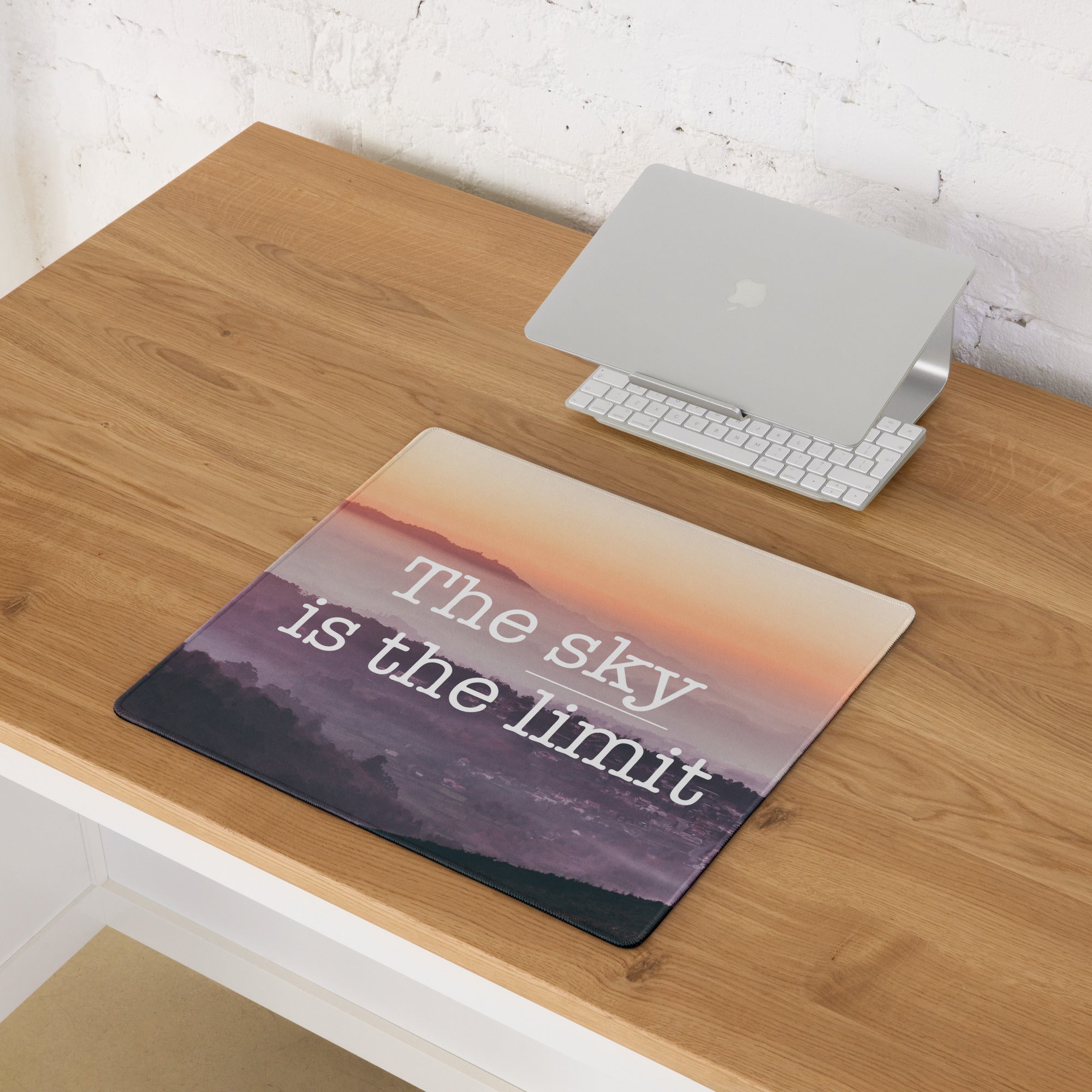 Motivational Quote Mouse Pad Sunset Gradient Peach Pink Purple Desk Mat for Home Office Modern Minimalist Gradient Print
