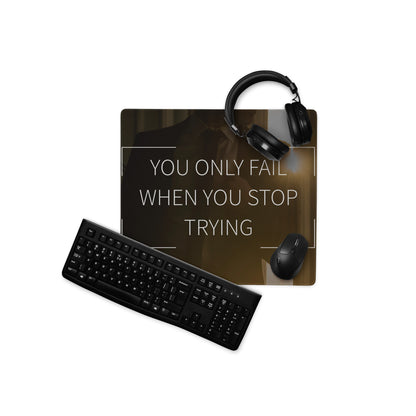Motivational Mouse Pad Black And White For Gaming Desk Modern Minimalist Typography Art Inspiring Esports